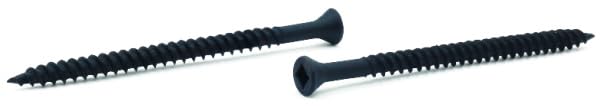 #6 x 1 1/4' Fine Drywall Screws/Square/Trim Head/Steel/Black Phos / 10000 Pc. Carton
