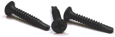 #8 x 1 1/4' Self-Drilling Drywall Screws/Phillips/Bugle Head/Steel/Black Phos / 2,500 Pc. Carton