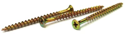 #6 x 1 1/4' Coarse Drywall Screws/Phillips/Bugle Head/Steel/Zinc Yellow / 8000 Pc. Carton