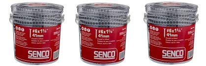 Senco 06A162P Duraspin# 6 by 1-5/8' Drywall to Wood Collated Screw (1, 000per Box) (3-(Pack))