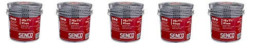 Senco 06A162P DuraSpin Number 6 by 1-5/8-Inch Drywall to Wood Collated Screw (1,000 per Box) (5-(Pack))