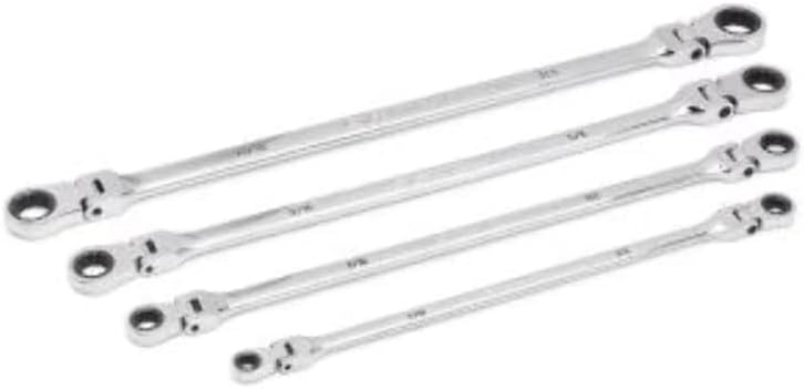 GEARWRENCH 4 Piece 90-Tooth 12 Point SAE GearBox Double Flex Ratcheting Wrench Set | 86831