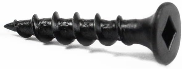 #6 x 1 1/4' Coarse Drywall Screws/Square/Bugle Head/Steel/Black Phos / 8,000 Pc. Carton