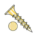 6X1 1/4 Phillips Recess Bugle Head Coarse Thread Drywall Screw Zinc Yellow - ECS-0620CPGY