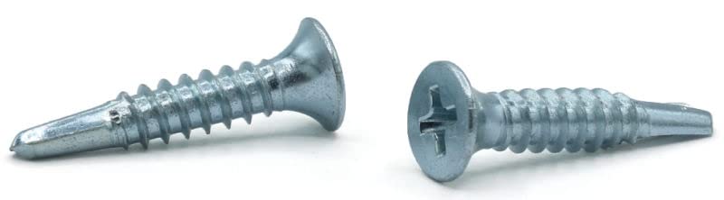 #6 x 1 1/4' Self-Drilling Drywall Screws/Phillips/Bugle Head/Steel/High Corrosion Silver Zinc / 8000 Pc. Carton