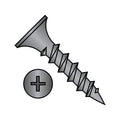 6X1 1/4 Phillips Bugle Head Coarse Thread Drywall Screw Black Phosphate Particle Board - ECS-0620CPG