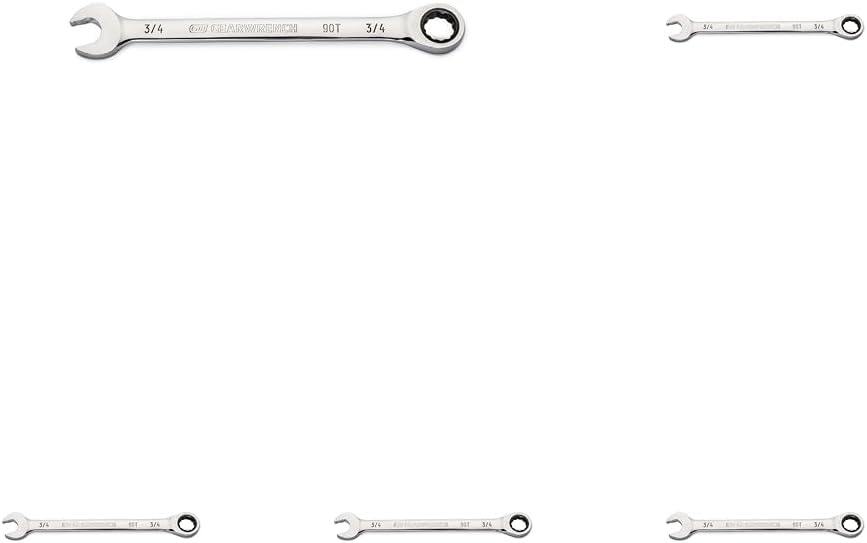 GEARWRENCH 3/4' 4 Degree Swing Arch 12 Point Ratcheting Combination Wrench - 86949 (Pack of 5)