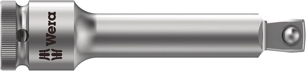 Wera 05004017001 8100 SA 7 Zyklop Metric Metal Ratchet Set with Push-Through Square, 28 Piece, 1/4' Drive