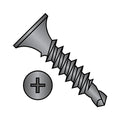 6-20X1 1/4 Phillips Bugle Head Full Thread Self Drilling Drywall Screw Black Phosphate - ECS-0620KPG
