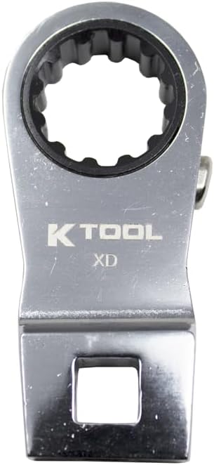 K Tool Internationl XD2CWSM Metric Ratcheting Crowfoot Wrench Set, 13 Piece 3/8 Inch Drive, 72 Tooth Heads, 8 to 19 mm Sizes, Locking Extension Included