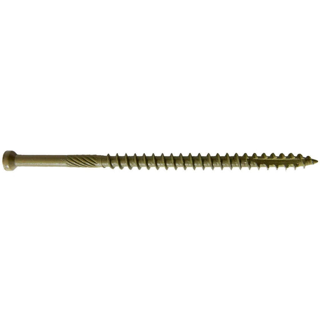 #7 x 3 Bronze Coated Tiny Finish Head Multipurpose Wood Screw - Torx/Star - ACQ Compatible 5 POUNDS CASE 5,310 Screws