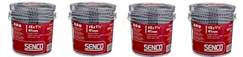 Senco 06A162P Duraspin# 6 by 1-5/8' Drywall to Wood Collated Screw (1, 000per Box) (4-(Pack))