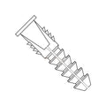 #8 - #10 Tapered and Ribbed Plastic Anchors/Nylon/Natural/for Use with #8 or #10 Screws/Range of Length: 1' - 1 1/4' / Drill Size: 1/4' (Carton: 3,000 pcs)