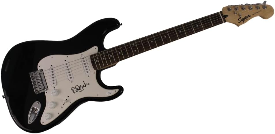 DAVID MARKS SIGNED AUTOGRAPH FULL SIZE BLACK FENDER STRATOCASTER ELECTRIC GUITAR W/ JAMES SPENCE JSA AUTHENTICATION - THE BEACH BOYS, SURFIN' SAFARI, SURFIN' U.S.A. SURFER GIRL, LITTLE DEUCE COUP, THAT'S WHY GOD MADE THE RADIO