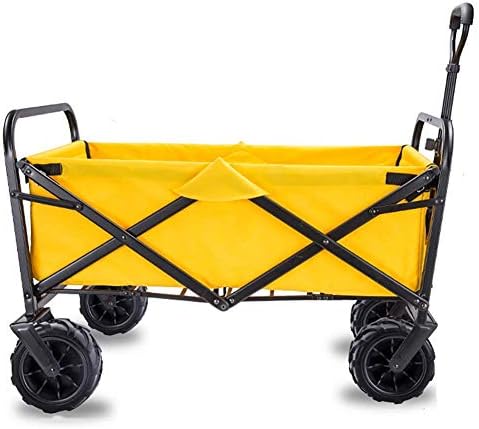 Trolley Collapsible Folding Wagon Heavy Duty Utility Cart for Camping Garden Sports 90kg Capacity Outdoor/Festivals/Camping