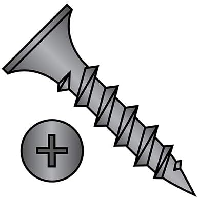 9X1 1/4 Phillips Bugle Head Coarse Thread Drywall Screw Black Phosphate Particle Board (Pack Qty 2,500) BC-0920CPG By Shorpioen