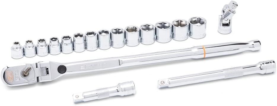 GEARWRENCH 18 Piece 3/8' Drive 120XP Stubby Socket MTS MM - 81392