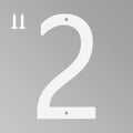28 Inch White House Numbers for Outside, Metal Letters for Outdoor Signs, Anti-rust Aluminium House Address Letters for Front Door, Office, and Garden Decoration (Number 2)