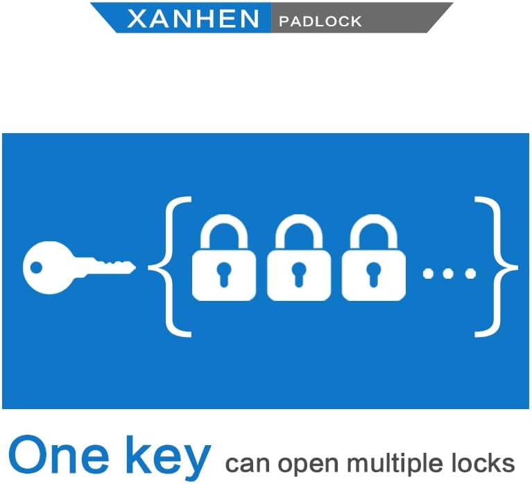 Keyed Alike Laminated Steel Padlocks, Standard Shackle, for Hasp, Shed, Fence, Storage Locker, School, Gym (48 Pack)