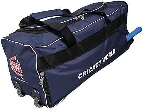 CW Academy Cricket Match Set Training Cricket Set Outdoor Game Set for Cricket Play Unisex Cricket Kits Junior Cricket Set with Large Wheels Kit Bag Right Hand Batting Set