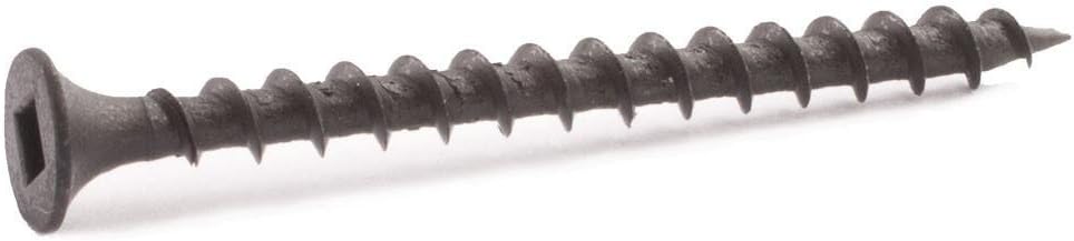 8 x 2-1/2 Drywall Screws Square Drive Bugle Head Black Phosphate Finish (Quantity: 2500)