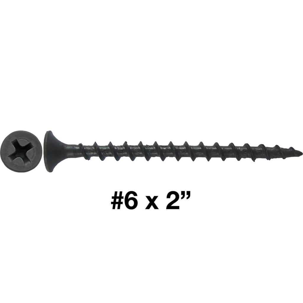 Gray Phosphate Drywall Screws: #6 x 2 COARSE Thread Drywall, Gypsum Board, Sheetrock, Plasterboard Screws. Use for Low Cost, All Purpose Wood Screws ~3,300 Screws