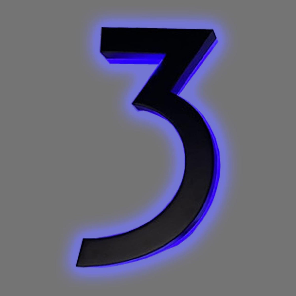 Modern House Number Plaque LED, Backlit Illuminated LED Address Numbers 20', Lighted Letter Signs For Home Office Building, Outdoor Illuminated Metal Sign,2