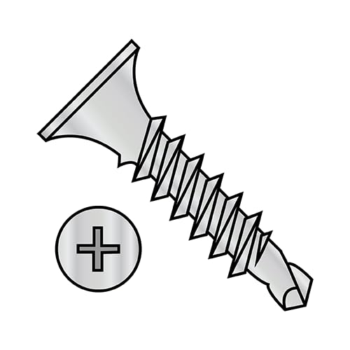 #6 x 1 1/4' Self-Drilling Drywall Screws/Phillips/Bugle Head/Steel/High Corrosion Silver Zinc / 8000 Pc. Carton