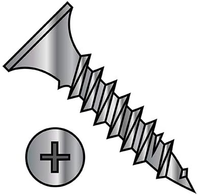 6-18X1 1/4 Phillips Bugle Head Fine Thread Drywall Screw Black Phosphate (Pack Qty 8,000) BC-0620YPG By Shorpioen