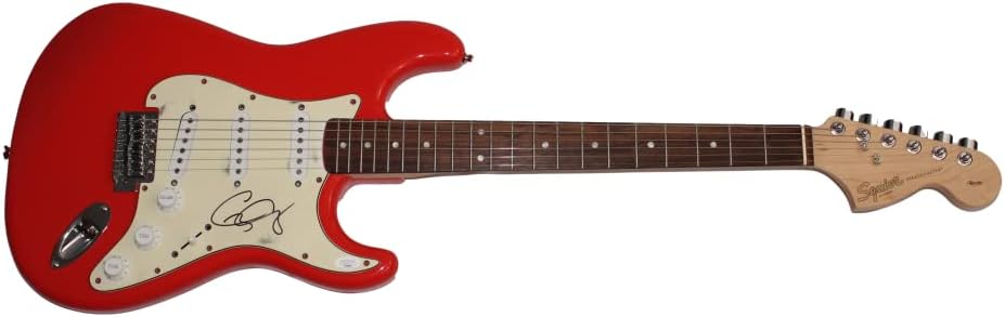 GARY CLARK JR SIGNED AUTOGRAPH FULL SIZE RED FENDER STRATOCASTER ELECTRIC GUITAR C W/ JAMES SPENCE JSA AUTHENTICATION - WORRY NO MORE, 110, BLAK AND BLU, THE STORY OF SONNY BOY SLIM, THIS LAND, VERY RARE