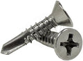 #12-14 x 1 1/4' Self Drilling Screws, Steel, Zinc Plating, Flat Head, Phillips Drive, #3 Point (Quantity: 2500 pcs)