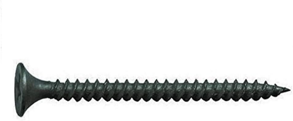 meite #6 Fine Thread Drywall Screws by 2-Inch with Bugle Head, 5 Pounds Black #DSF2M (8 Boxes (1 CASE))
