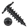8X1 1/4 Phillips Modified Truss Head Fine Thread Drywall Screw Fully Threaded Black Ox - ECS-0820YPMB