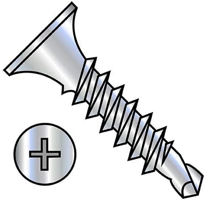 6-20X1 1/4 Phillips Bugle Head Full Thread Self Drilling Drywall Screw Zinc (Pack Qty 8,000) BC-0620KPGZ By Shorpioen