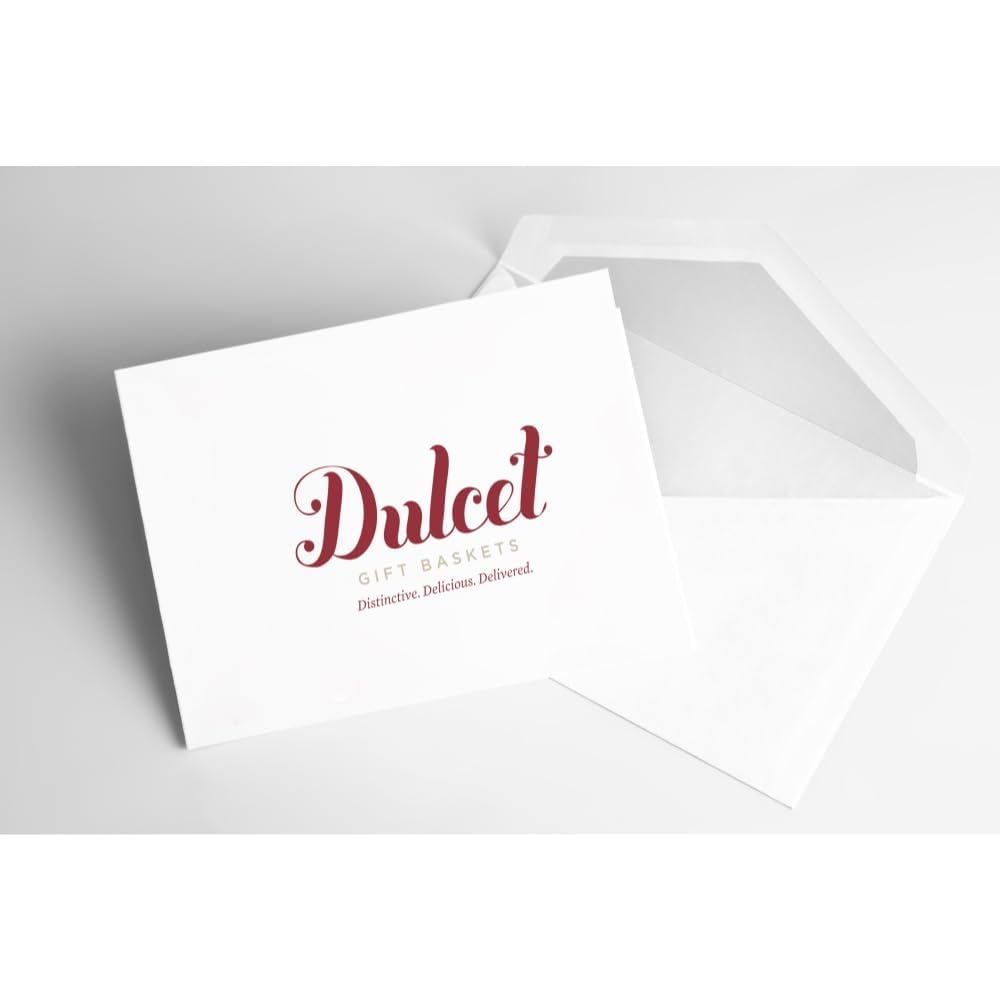 Dulcet Gift Baskets Gourmet Gift Basket, Elegant White Deluxe Gift Box for Fathers Day Gift for Dad, Husband Grandfather, Men or Family Gifting