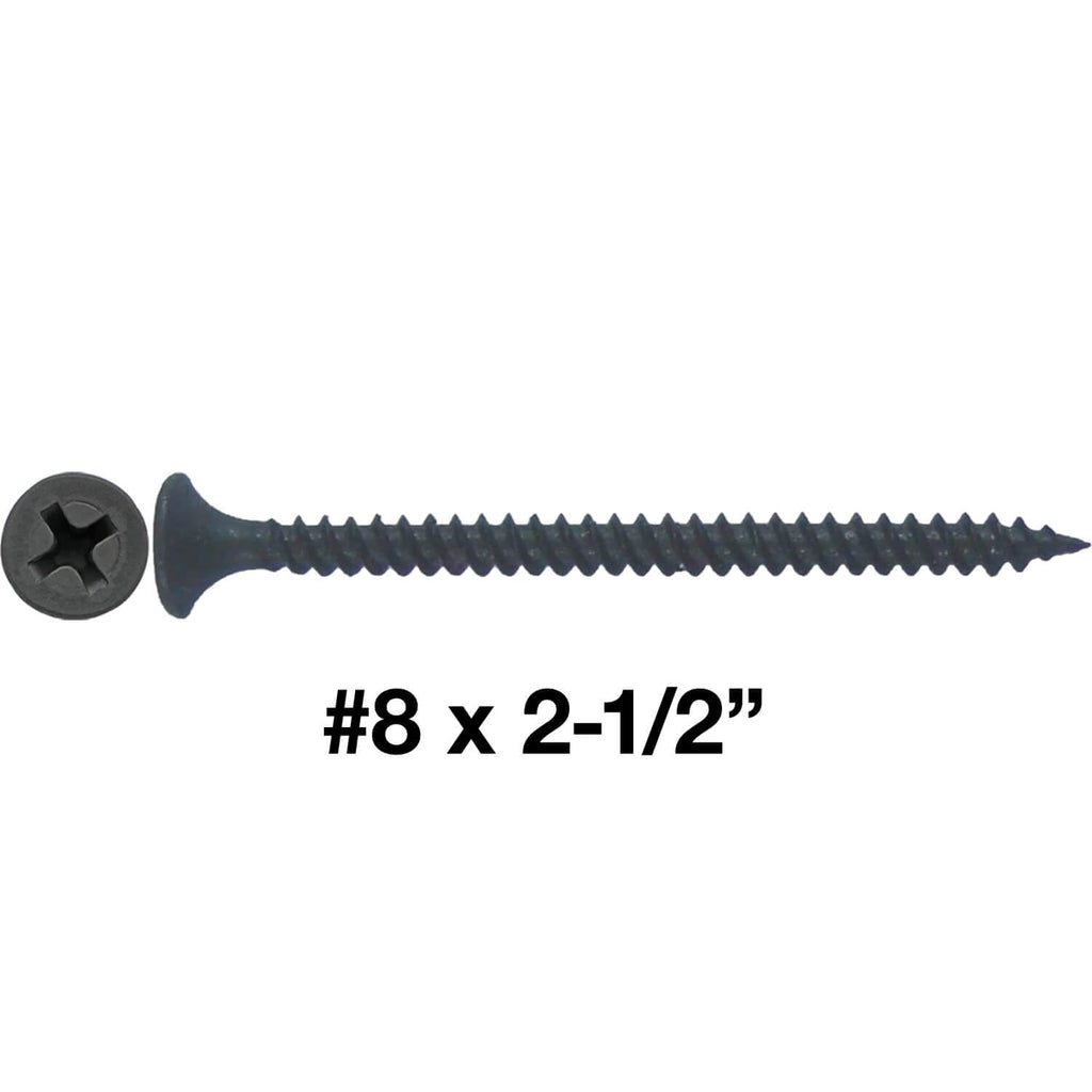 #8 x 2-1/2'' FINE Thread Drywall, Gypsum Board, Sheet Rock, Plasterboard Screws. Use for All Purpose Wood Screws - 5 POUNDS ~550 Screws