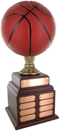 SHOP AWARDS AND GIFTS Customizable Perpetual Handpainted Basketball Trophy with 32 Name Plates, Includes Personalization