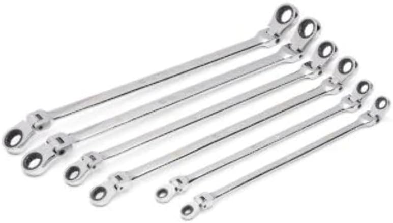 GEARWRENCH 6 Piece 90-Tooth 12 Point Metric GearBox Double Flex Ratcheting Wrench Set | 86830
