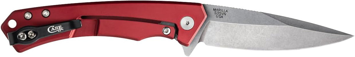 Anodized Aluminum Red Marilla Pocket Knife
