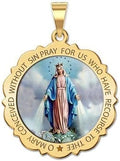 PicturesOnGold.com Miraculous Medal Necklace Catholic Virgin Mary Pendant Round Pendants for Women & Men Crafted in 10K/14K Yellow or White Gold & Sterling Silver Christian Gifts for Men & Women or First Communion Gifts for Boys or Girls