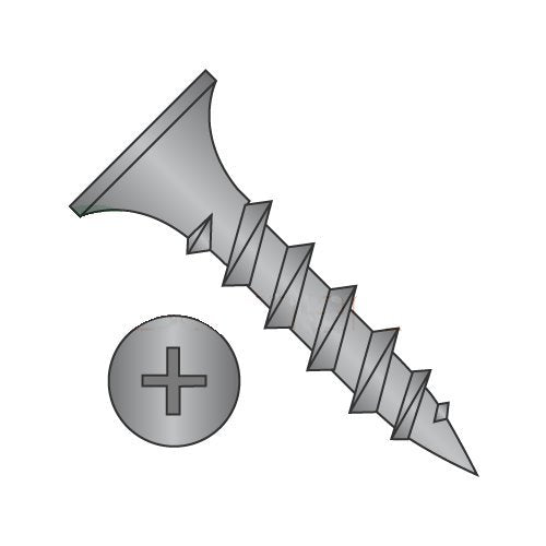 #9 x 1 1/4' Coarse Drywall Screws/Phillips/Bugle Head/Steel/Black Phos (Carton: 2,500 pcs)