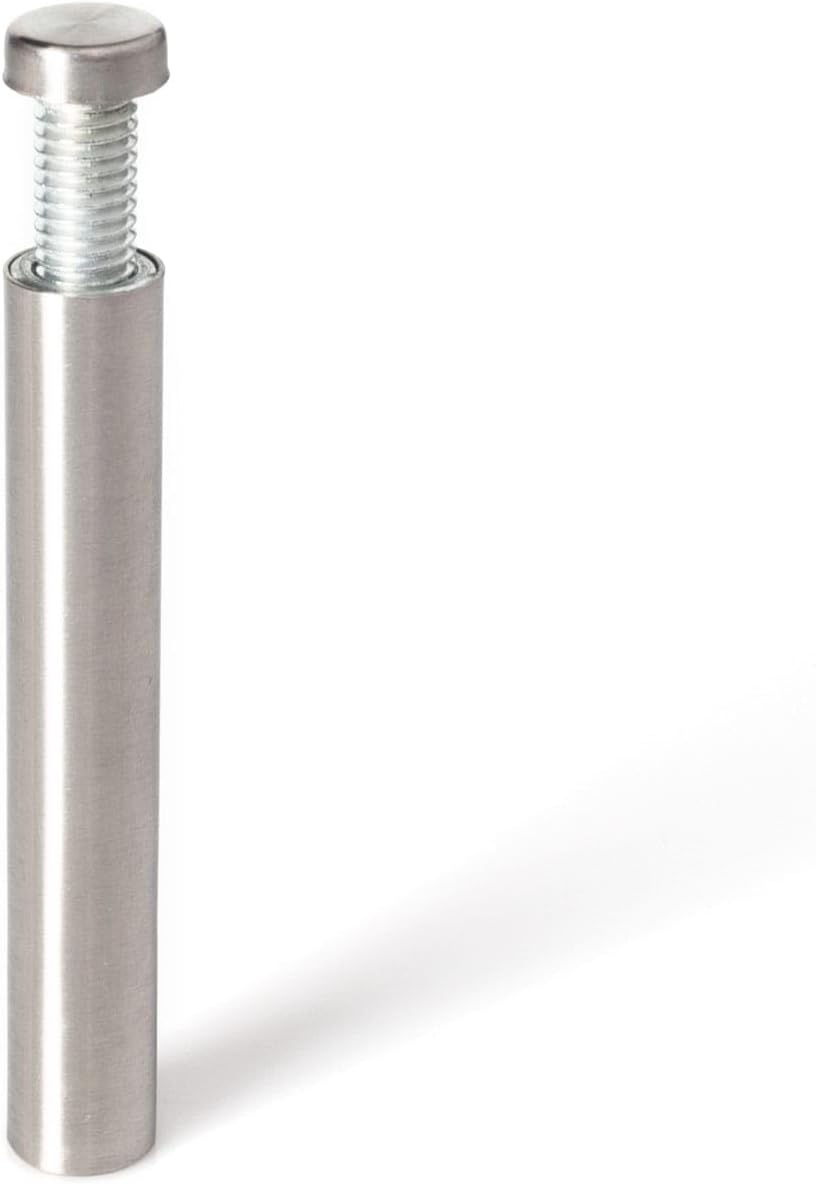 Stainless Steel Standoff 1/2 Inch Diameter x 3 Inch Barrel Length Brushed Finish for PVC, Glass and Acrylic Sign Stand Off Wall Anchors and Screws 100 Piece Commercial Space Pack