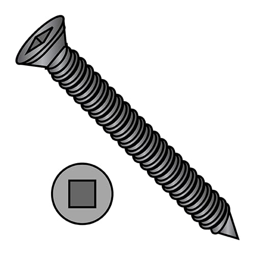 #6 x 1 1/4' Fine Drywall Screws/Square/Trim Head/Steel/Black Phos / 10000 Pc. Carton