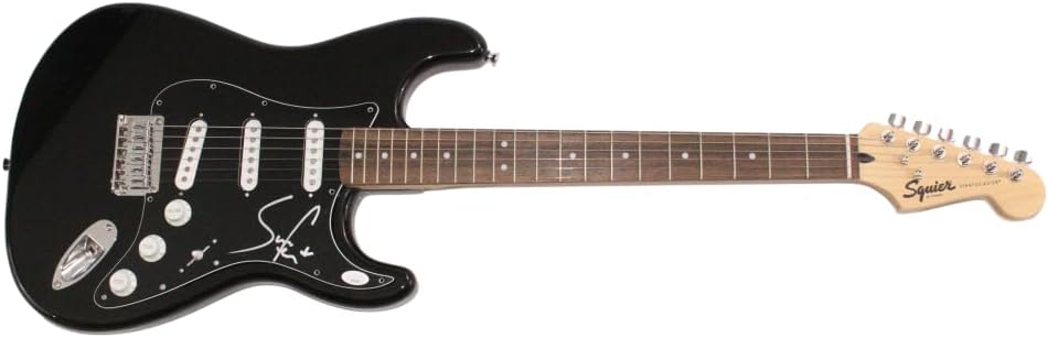 Sam Fender Signed Autograph Full Size Black Stratocaster Electric Guitar A with James Spence Authentication JSA COA - Hypersonic Missiles Seventeen Going Under Dead Boys
