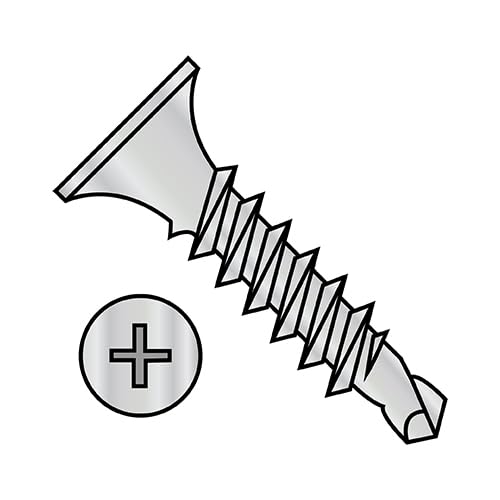 6-20X1 1/4 Phil Bugle Full Thread Self Drill Drywall Screw Zinc Bake 1,000 Hours Salt Spray - ECS-0620KPGHC