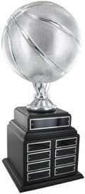 SHOP AWARDS AND GIFTS Customizable Perpetual Silver Basketball Trophy, Includes Personalization