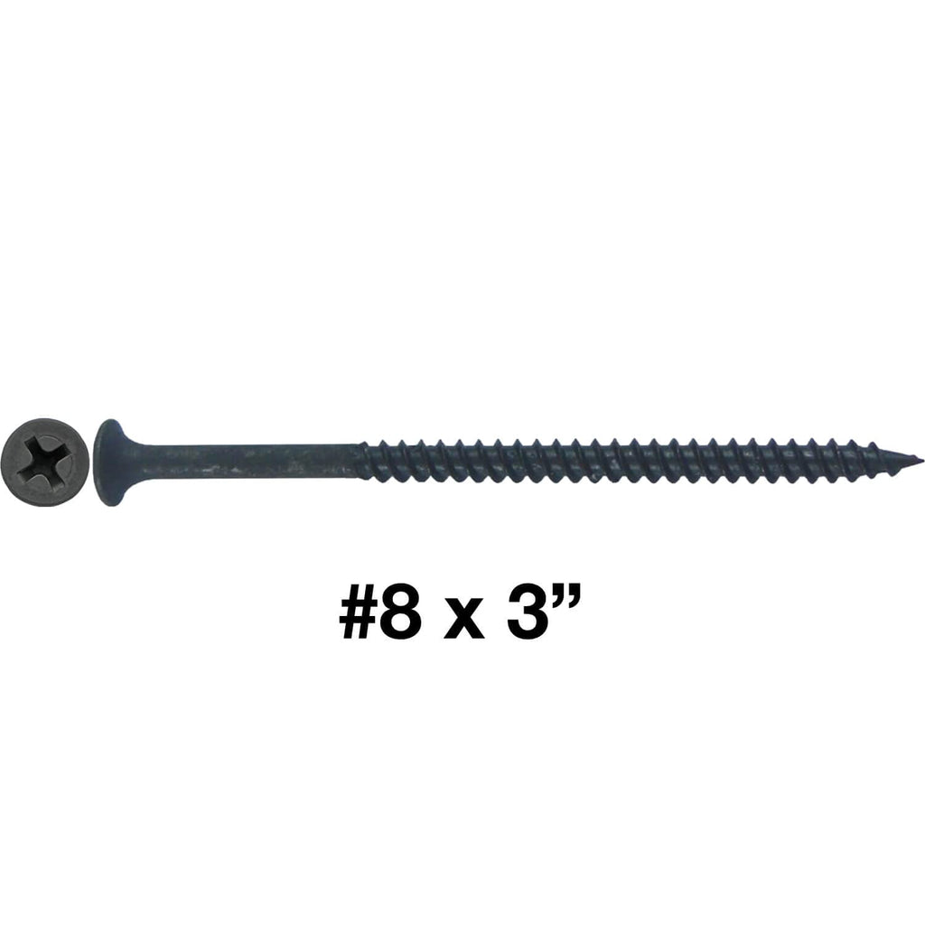 Gray Phosphate Drywall Screws: #8 x 3 FINE Thread Drywall, Gypsum Board, Sheetrock, Plasterboard Screws. Use for Low Cost, All Purpose Wood Screws (21 POUNDS - 2,000 Approx. Screw Count)