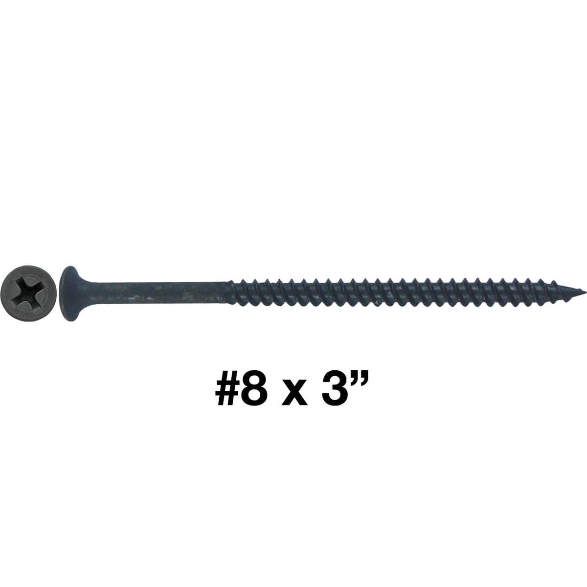 Gray Phosphate Drywall Screws: #8 x 3 FINE Thread Drywall, Gypsum Board, Sheetrock, Plasterboard Screws. Use for Low Cost, All Purpose Wood Screws (21 POUNDS - 2,000 Approx. Screw Count)