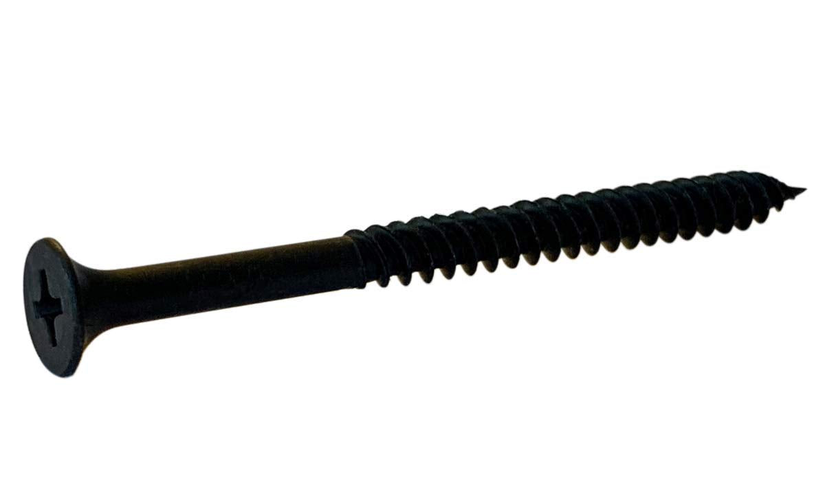 Small Parts 1056YPG #10-14 x 3-1/2' Phillips Bugle Head Fine Thread Drywall Screw Black Phosphate (Pack of 25)