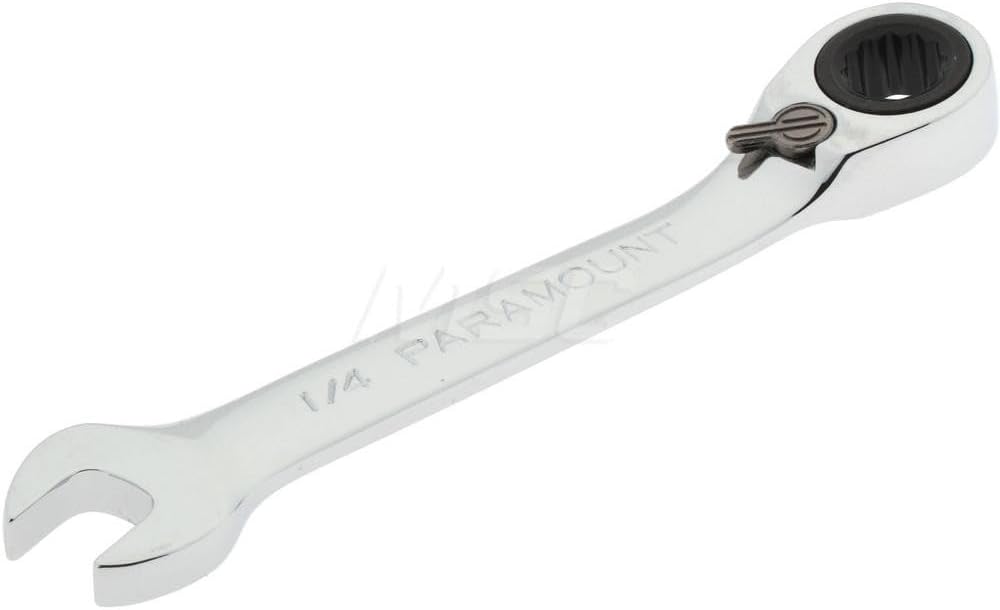 Paramount 9 Piece Stubby Reversible Ratcheting Combination Wrench Set: 12 Points, 1/4' to 3/4 inch